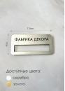 Бейдж с окошком и логотипом полистирол серебро/золото  (арт.Bj3)